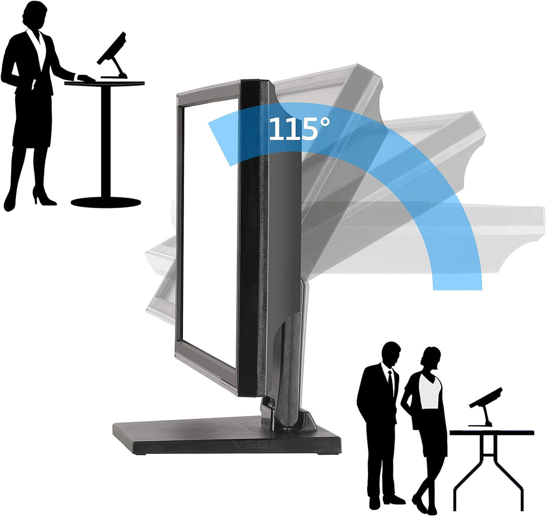 VSG24 Supreme Flexible Monitor Halterung, Stabile VESA 100x100 Tischhalterung, Bildschirm Standfuss