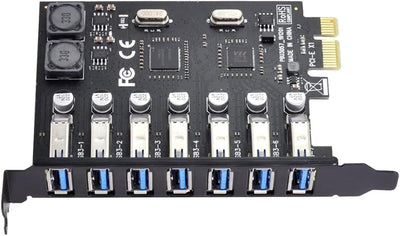 ChenYang CY PCI-E x1 zu 7 STK USB 3.0 Ports HUB PCIE Express Erweiterungskartenadapter 5 Gbit/s für