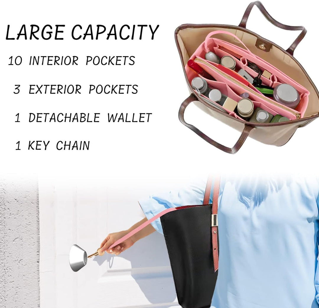 DailyPlus Geldbörse Organizer Einsatz mit Reissverschluss Filz Tasche Organizer Handtasche Organizer