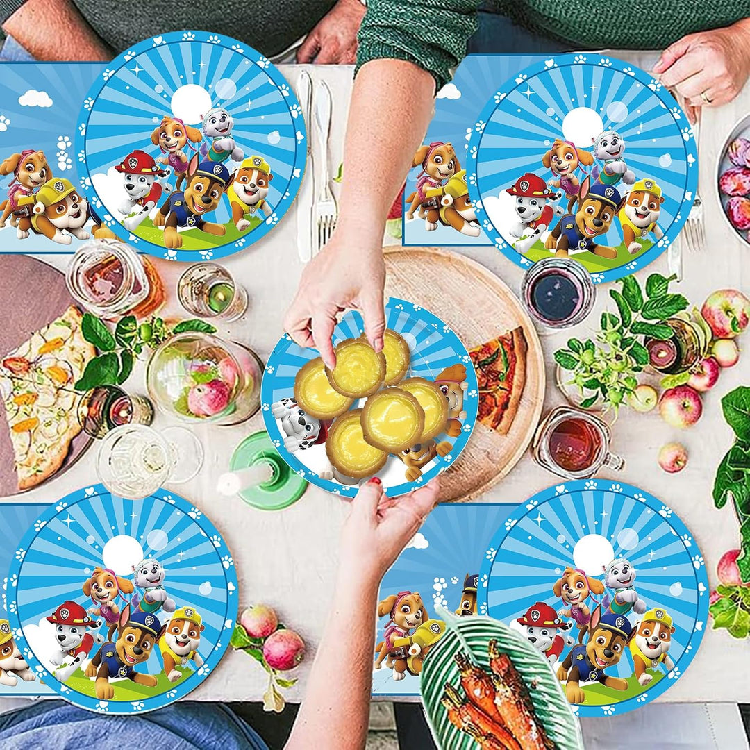 61 Stück Patrol Partygeschirr Geburtstag Party Zubehör Junge Mädchen Set Pappteller Becher Serviette