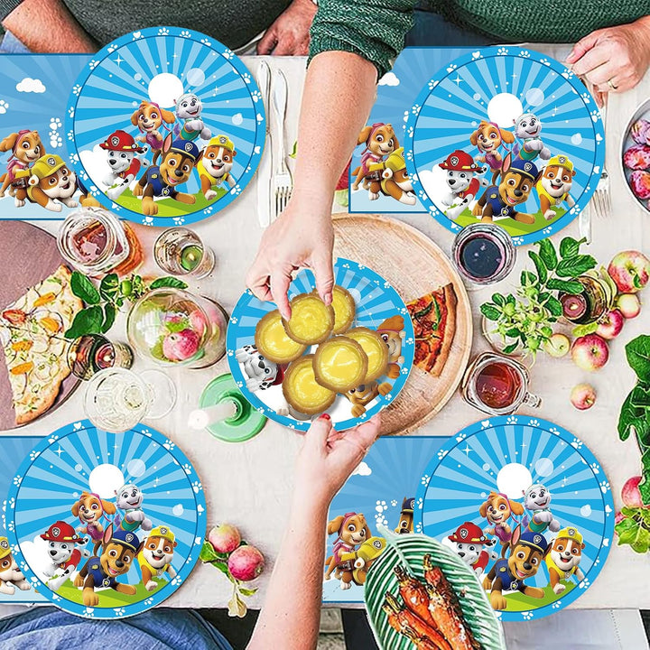 61 Stück Patrol Partygeschirr Geburtstag Party Zubehör Junge Mädchen Set Pappteller Becher Serviette