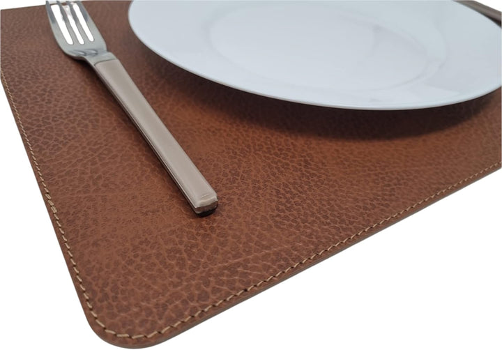 Nikalaz Platzsets und Untersetzer aus Recyceltem Leder Tisch-Sets, 2 Stück Tischsets, Platzdeckchen