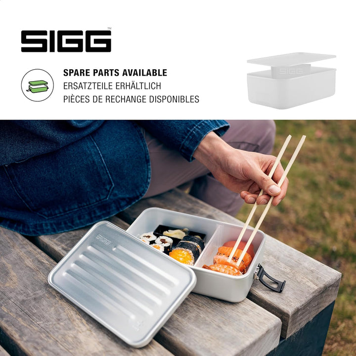 SIGG - Alu Lunchbox Plus - Brotdose Mit Unterteilung - Preisgekrönt - Spülmaschinenfest &amp; Mikrowelle