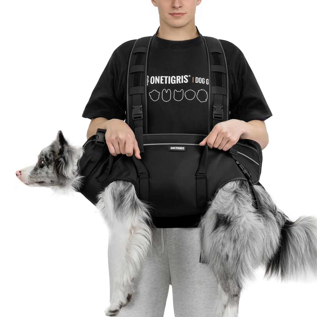 OneTigris Tragegeschirr für Hunde, Support Ridge Outdoor Hundetragehilfe für Wanderungen, Notfälle &