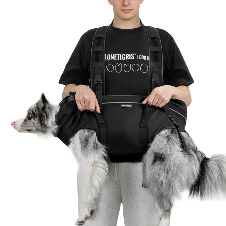 OneTigris Tragegeschirr für Hunde, Support Ridge Outdoor Hundetragehilfe für Wanderungen, Notfälle &