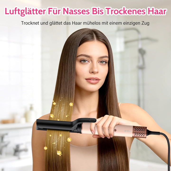 6 in 1 Hairstyler,1400w Hochgeschwindigkeits Airstyler rundbürstenföhn mit Lockenstab Automatisch, W