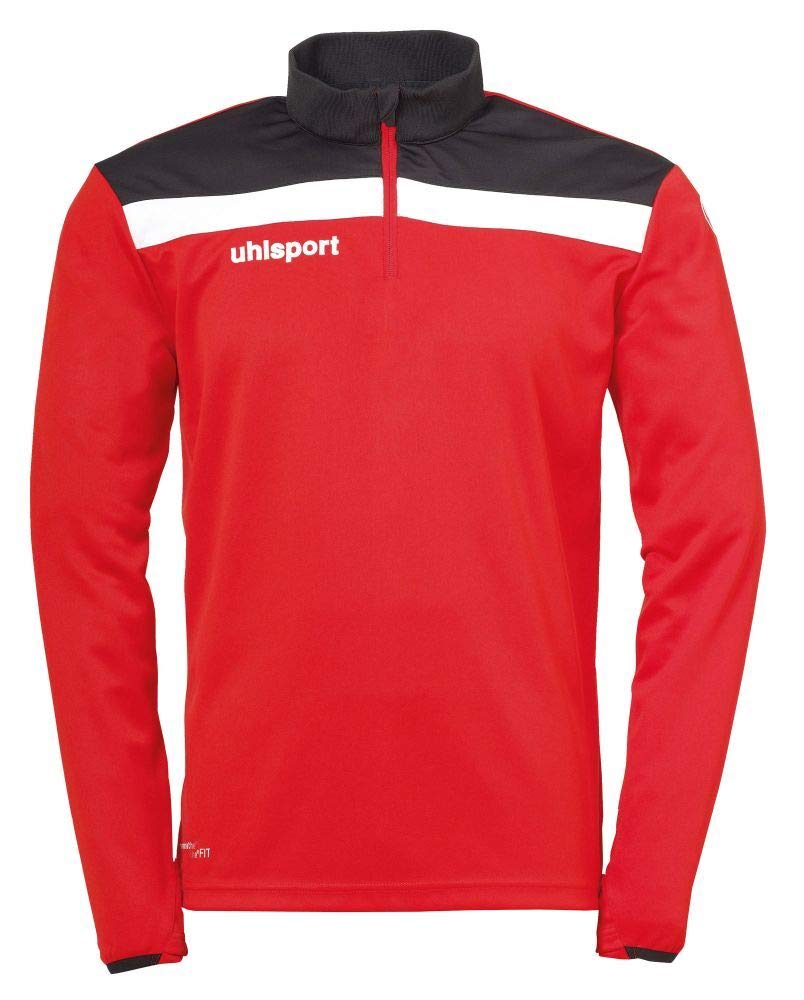uhlsport Herren Offense 23 1/4 Zip Top Herren Sweatshirt S Rot/Schwarz/Weiss, S Rot/Schwarz/Weiss