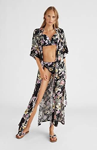 O'Neill Damen Kimono Mix Match Lssiges Kleid S/M 39010 Schwarz Ao, S/M 39010 Schwarz Ao
