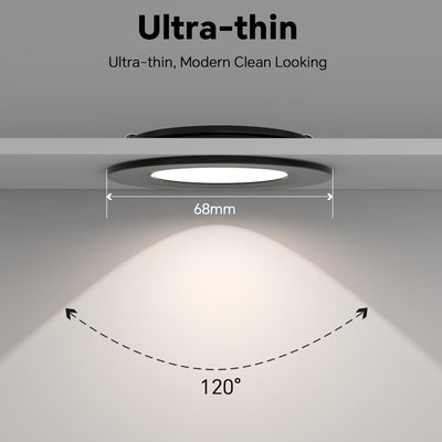 acegoo 4 x LED Einbaustrahler 12V Spots Ultra Flach 2,5W Einbauleuchten Loch 57-64mm 215lm CRI 93 Di