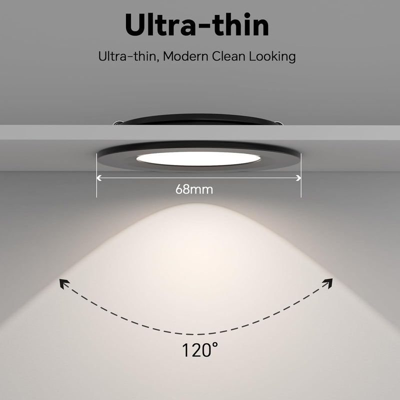 acegoo 4 x LED Einbaustrahler 12V Spots Ultra Flach 2,5W Einbauleuchten Loch 57-64mm 215lm CRI 93 Di