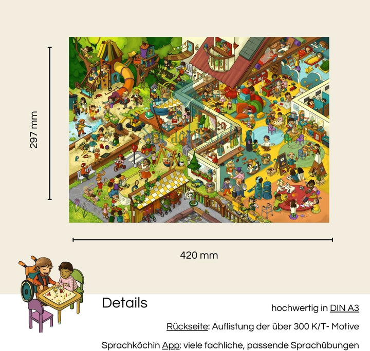 für Kinder 'Logopädie Spiele Sprachförderung Kindergarten' Hochwertig Illustriert [analog+digital nu