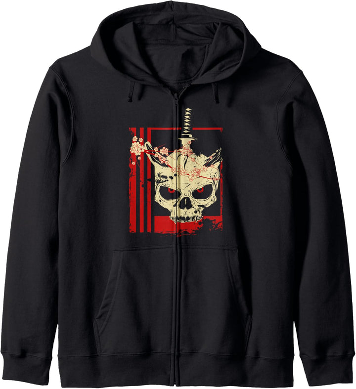 Japanischer Dämon I Totenkopf I Japanische Kunst I Japan Kapuzenjacke