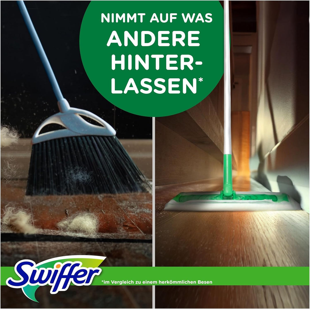 Swiffer Bodenwischer Nachfüllpackung, 120 Trockene Und 3 Feuchte Bodentücher, Nimmt Schmutz Auf Und