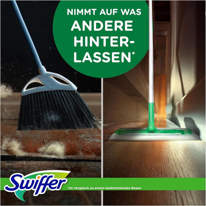 Swiffer Bodenwischer Nachfüllpackung, 120 Trockene Und 3 Feuchte Bodentücher, Nimmt Schmutz Auf Und