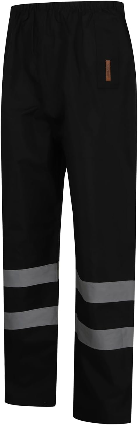 FAIRY TRENDZ LTD Herren-Regenhose, hohe Sichtbarkeit, wasserdicht, reflektierend, für die Arbeit, Si