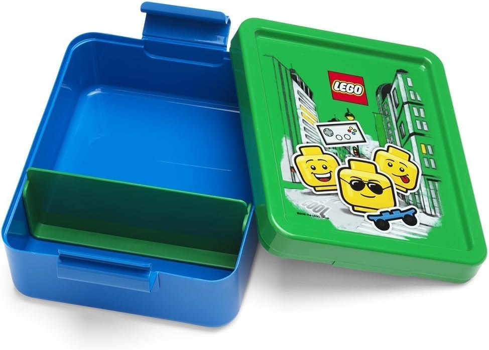 LEGO Iconic Lunch-Set. Brotdose & Trinkflasche, Junge, blau Blue, Blue