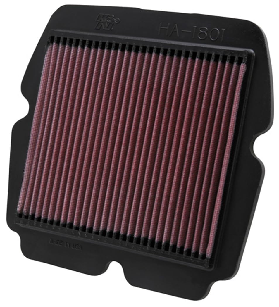 K&N HA-1801 Motorrad Tauschluftfilter< Rot