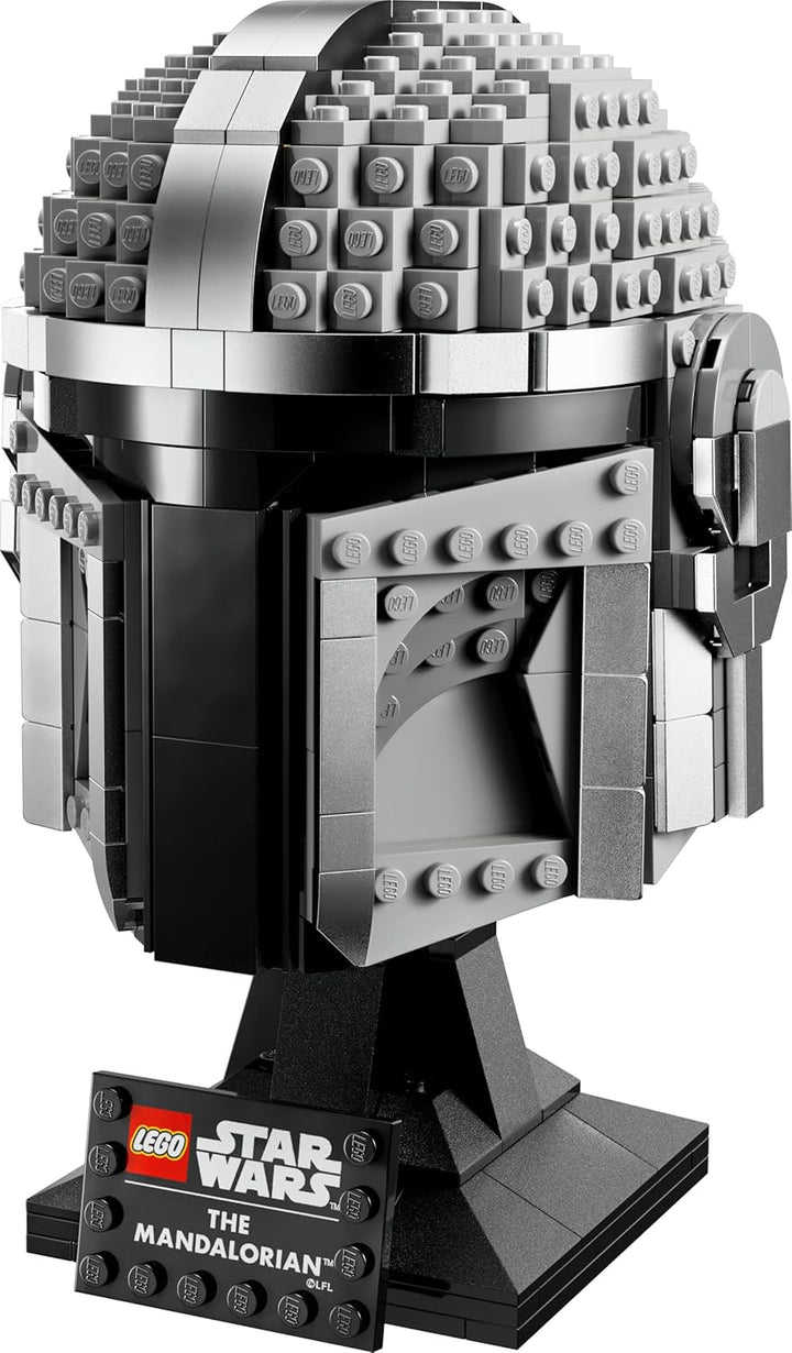 LEGO 75328 Star Wars Der Mandalorianer Helm Bausatz, Display Sammlerstück Deko-Set für Erwachsene, M