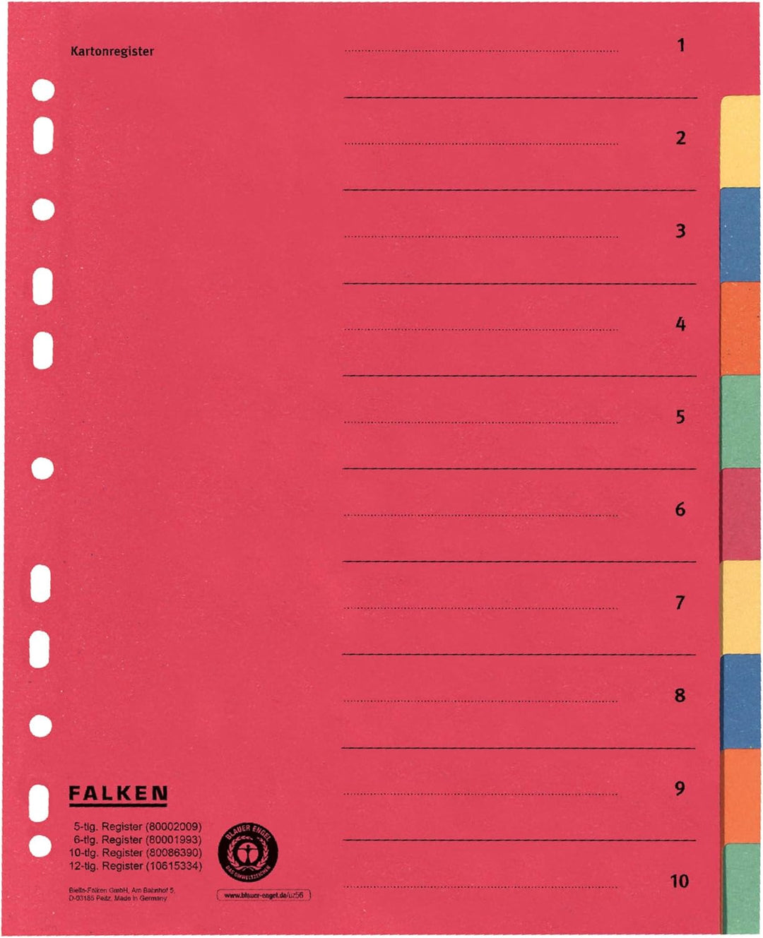 Original DINOR Ordner-Wolkenmarmor-Recycling - Made in Germany. 10er Pack 8 cm breit DIN A4 schwarz