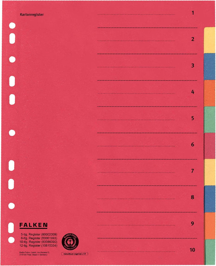 Original DINOR Ordner-Wolkenmarmor-Recycling - Made in Germany. 10er Pack 8 cm breit DIN A4 schwarz