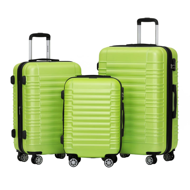 BEIBYE Reisekoffer 2088 Hartschalekoffer Gepäck Koffer Trolley Set, Kofferset in 14 Farben (Grün) Gr