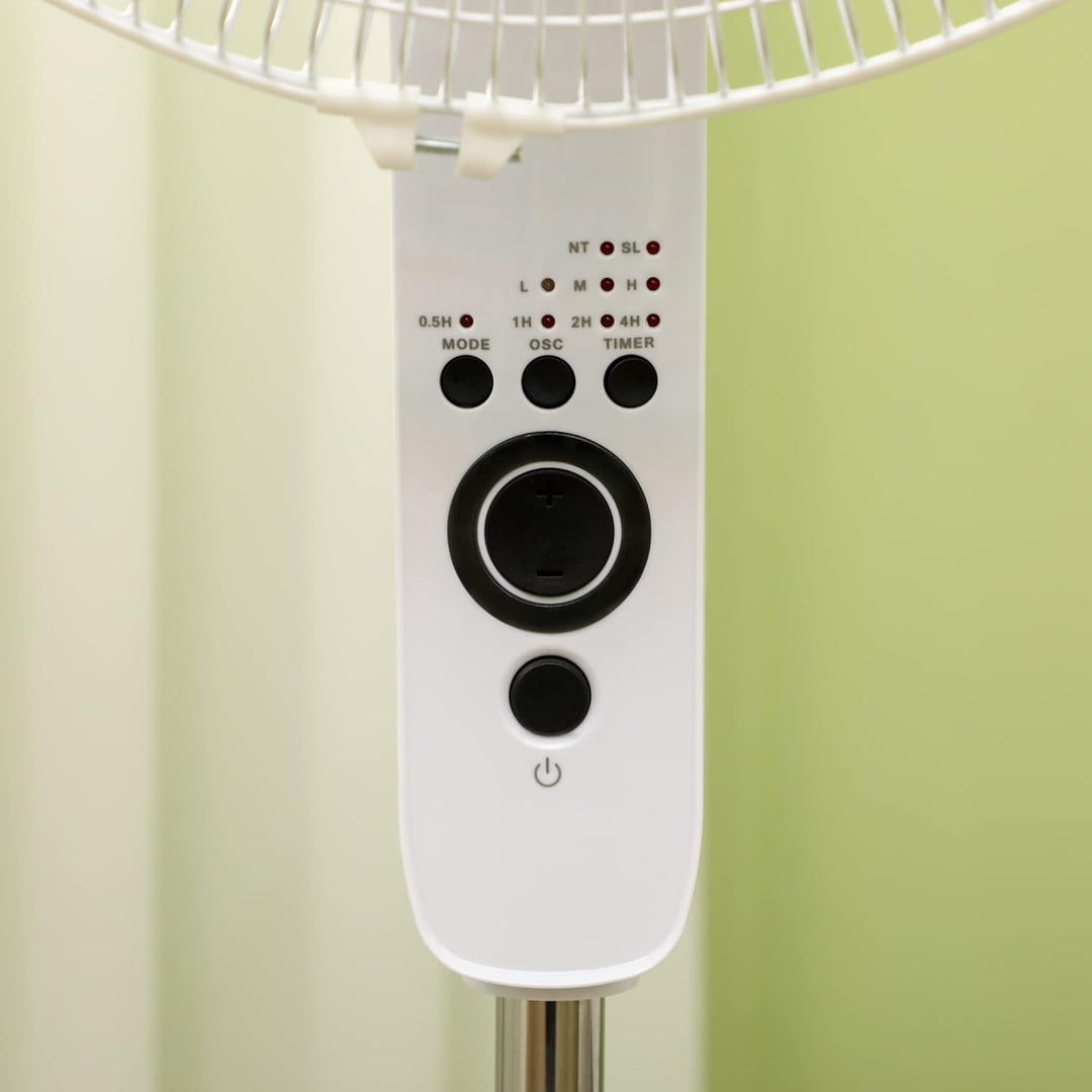 HOMCOM Standventilator mit Fernbedienung, Ventilator, Höhenverstellbarer Lüfter, 3 Geschwindigkeitss