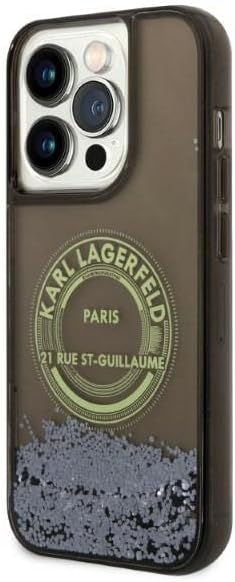 KARL LAGERFELD KLHCP14LLCRSGRK Hülle für iPhone 14 Pro 6,1" Schwarz hardcase Liq