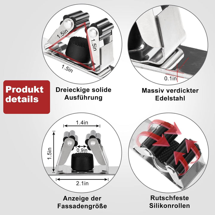 Besenhalterung Wand, 5 Halter + 4 Haken Schwerlast Gerätehalter Selbstklebend, Besenhalter mit Nails