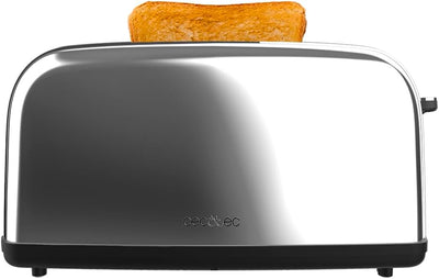 Cecotec Vertikaler Toaster 1 Langschlitz Toastin' time 850 Inox Long Lite, 850 W, 2 Scheiben Brot, 3