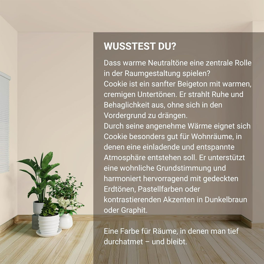 Preismaxx Profiweiss Wandfarbe beige 2,5L, hohe Deckkraft, Dispersionsfarbe innen, Innenwandfarbe Ra