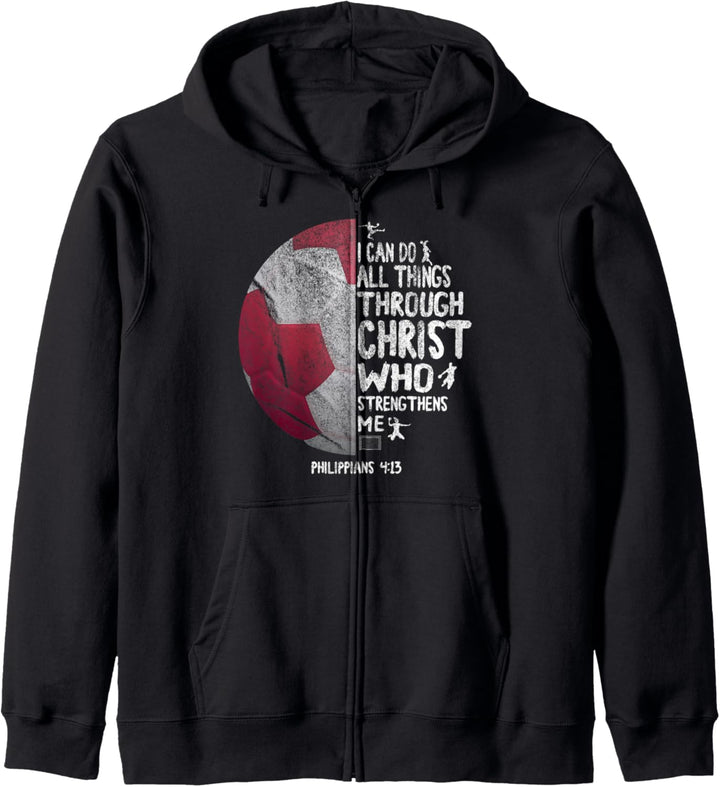 Ich Kann Alle Dinge Durch Christus Tun Philipper Handball Kapuzenjacke