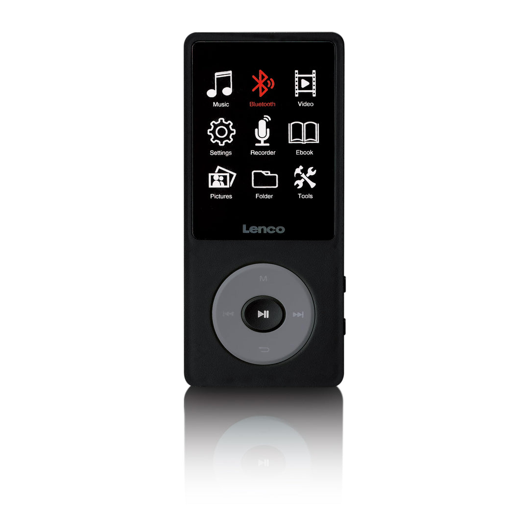 Lenco Xemio-860BK - MP3/MP4-Spieler mit Bluetooth und 8 GB internem Speicher - Schwarz, Schwarz