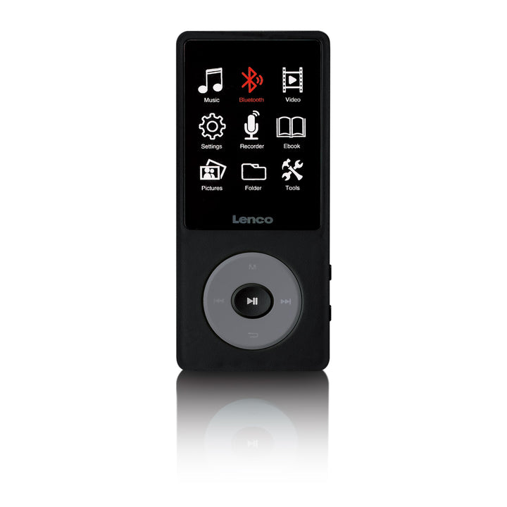 Lenco Xemio-860BK - MP3/MP4-Spieler mit Bluetooth und 8 GB internem Speicher - Schwarz, Schwarz