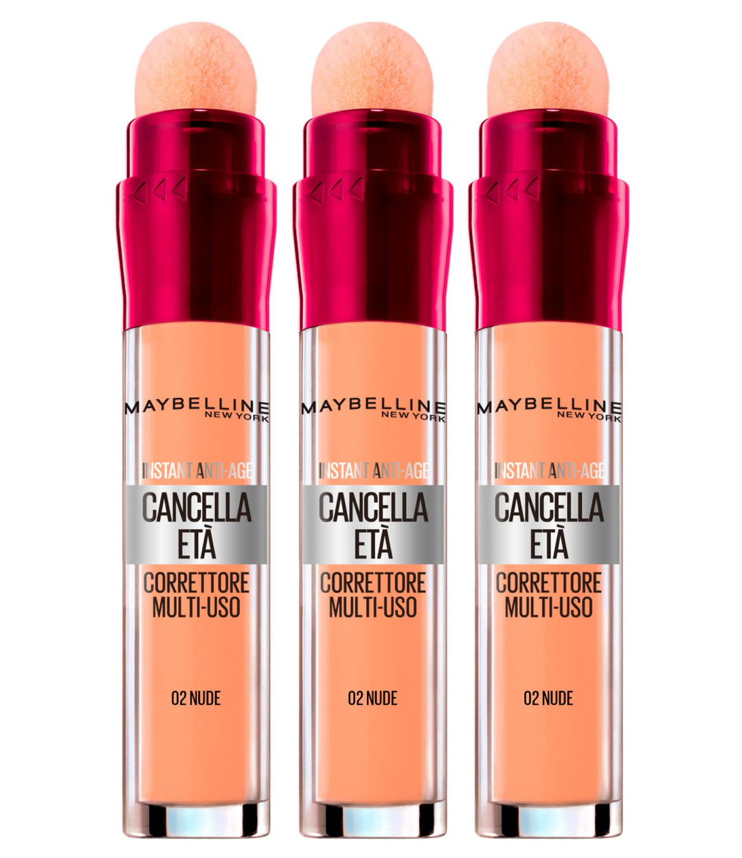 3x Maybelline New York Il Erase Age Mehrzweck-Flüssig-Concealer Farbe 02 Nude - 3 Concealer 1 stück