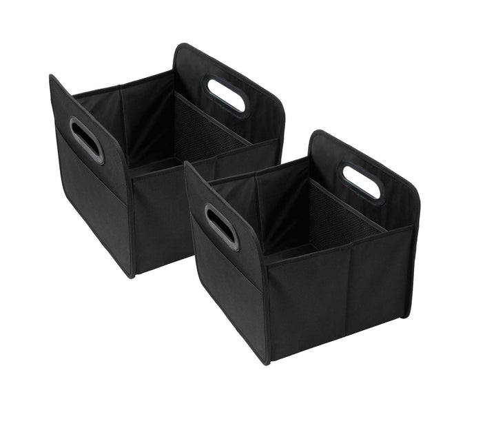 2 Stück Faltbare Kofferraumtasche schwarz hohe Tragkraft Polyester Klappbox Flexbox
