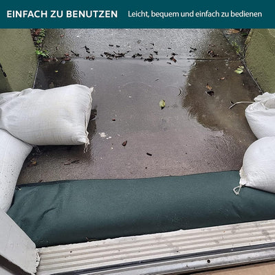 4 Stück 150CM wasseraktivierte Hochwassersperren für Haustüren, sandlose Flutschutzsäcke für Garagen