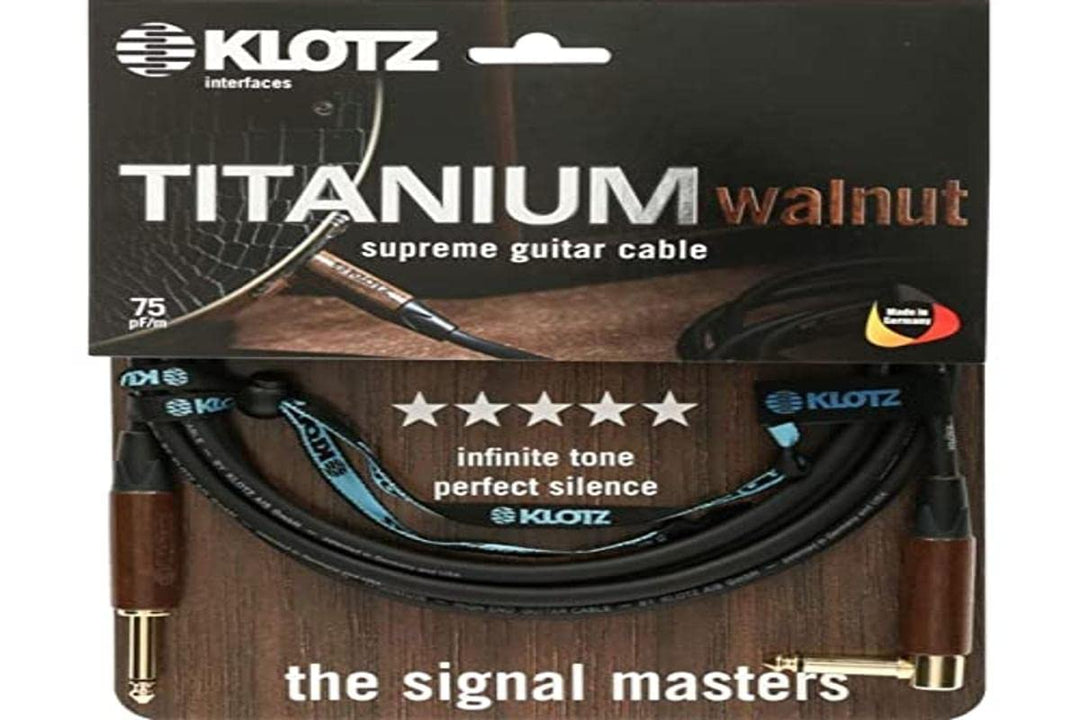 KLOTZ TITANIUM walnut - supreme gitarren kabel mit nussholz tüllen (6m), 6m