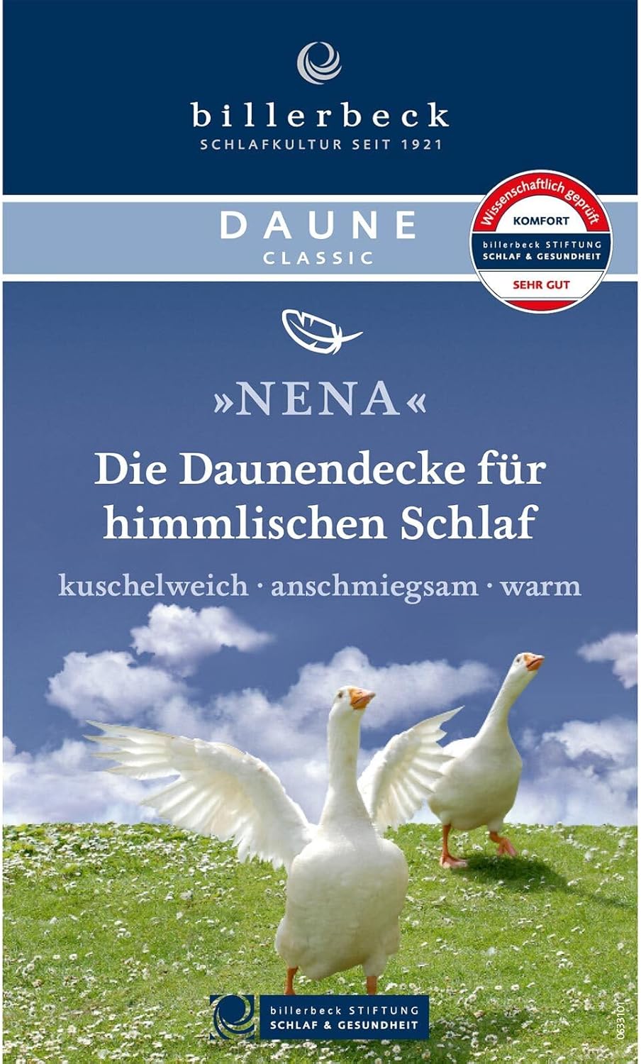 billerbeck Daunendecke | Nena | 155 x 200 cm | 100 % Daunen | Optimale Wärme- und Feuchtigkeitsregul