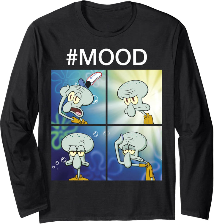 SpongeBob SquarePants Squidward Mood Meme Langarmshirt
