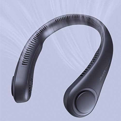 JISULIFE Persönliche Nackenventilator, USB Wiederaufladbarer Tragbarer Halsventilator mit 4000mAh AK