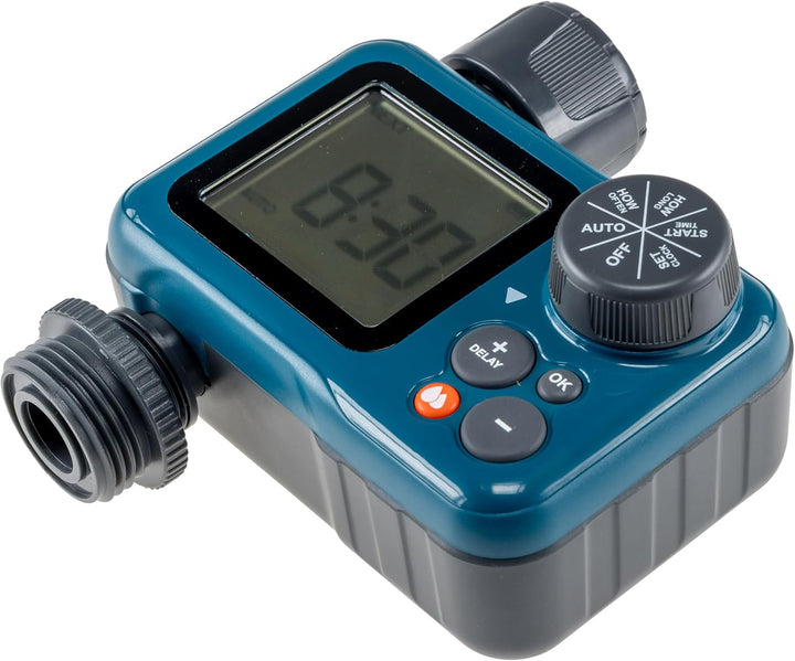 ChiliTec Digitaler Bewässerungscomputer Programmierbare Bewässerung mit Wasserzähler Anschluss Adapt