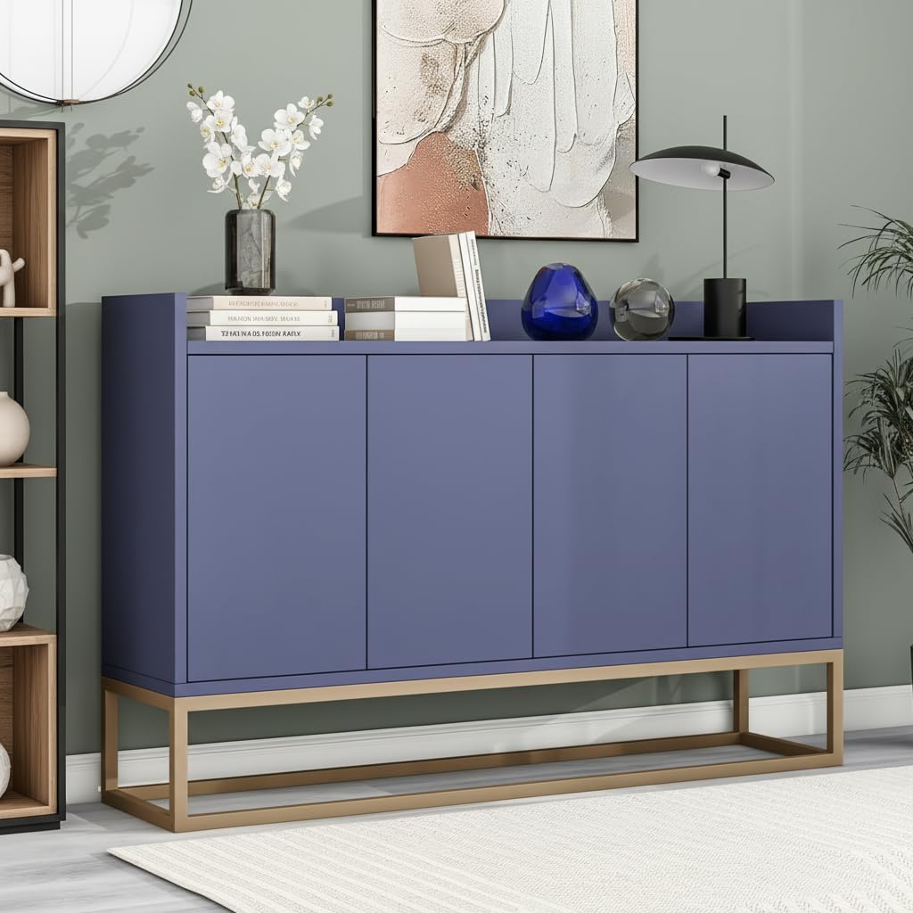 Aufbewahrungsschrank mit Tür, Schrank mit Regal, Buffet, Esszimmer, Wohnzimmer, mit 4 Türen und höhe
