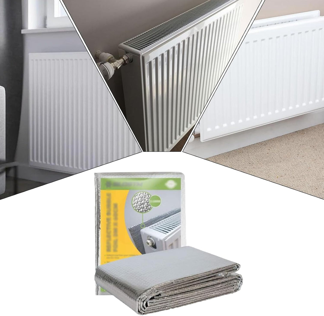 Heat Reflective Foil Insulation - 16 Ft x 24 Inch Thermal Vapor Barrier with Double-Sided Aluminum F