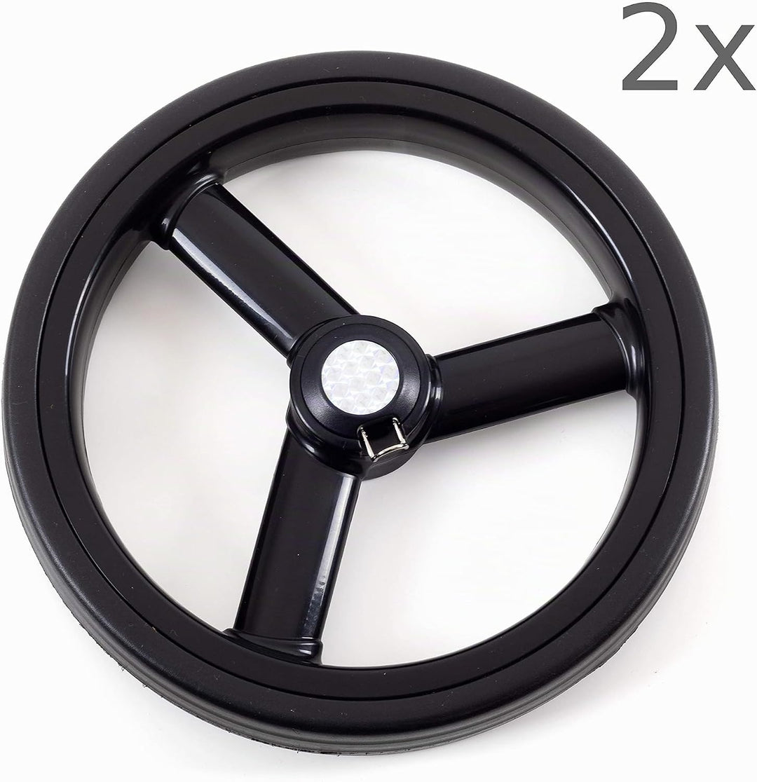 Andersen Ersatzrad-Set für Royal Einkaufstrolley, Ø 250 mm, 3 Speichen, schwarz