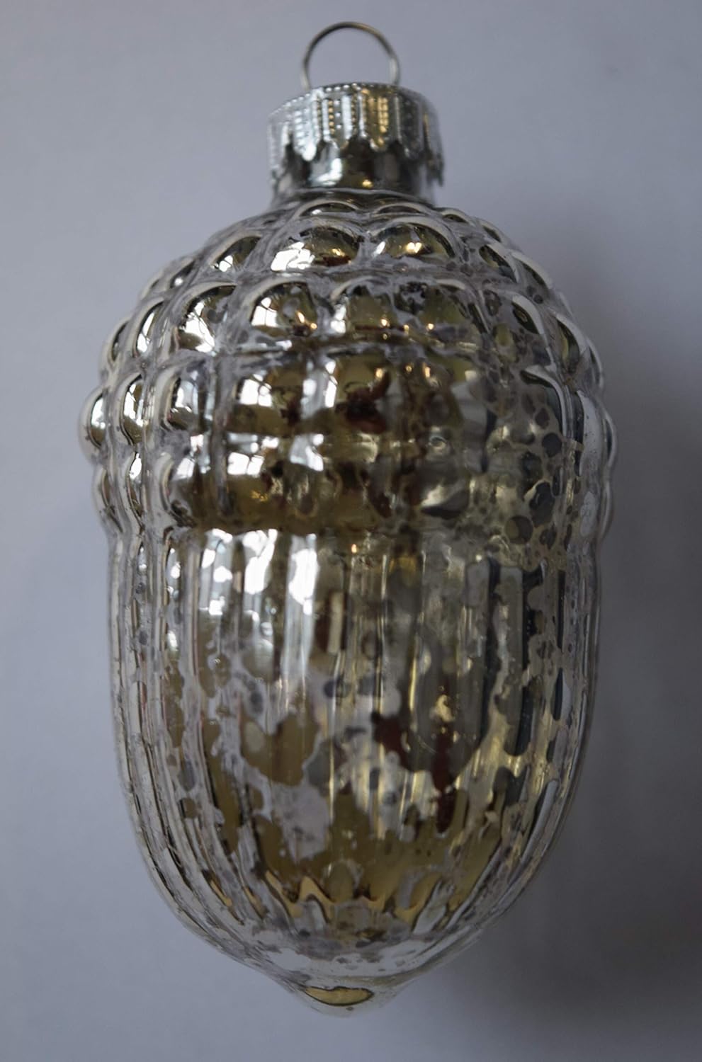 Dekohelden24 Lauschaer Christbaumschmuck - 9er Set in Silber - 50 Kugelaufhänger gratis, Silber