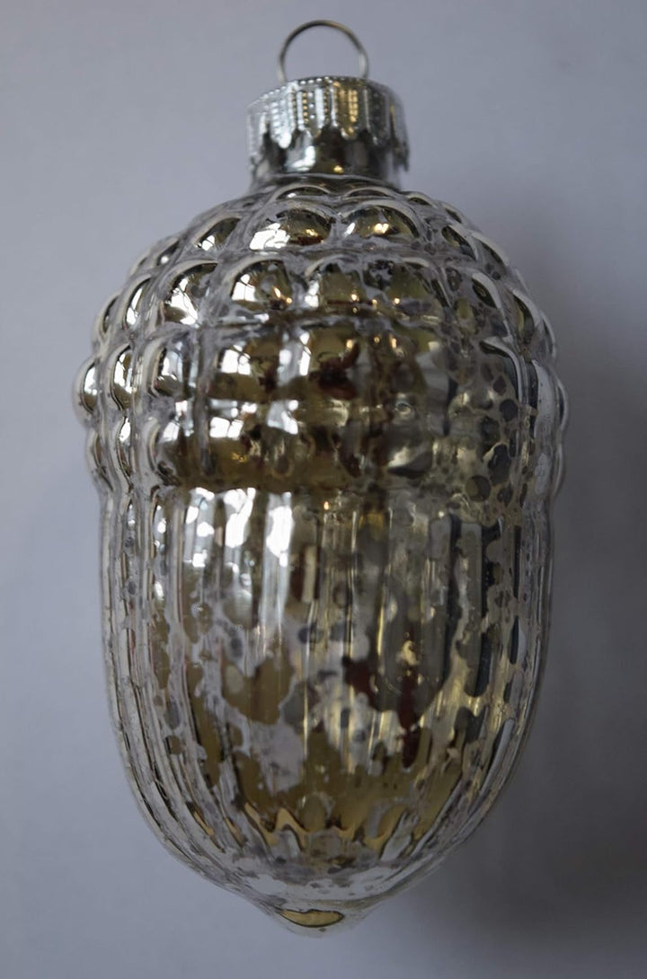 Dekohelden24 Lauschaer Christbaumschmuck - 9er Set in Silber - 50 Kugelaufhänger gratis, Silber