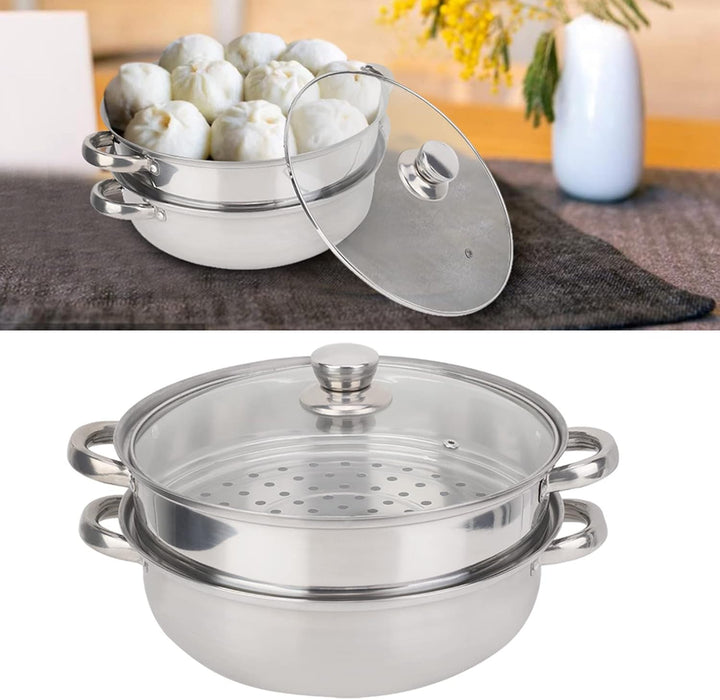 Dampfgartopf, 2-Schicht-Dampftopfkocher . Wie gross Sind die Töpfe?
