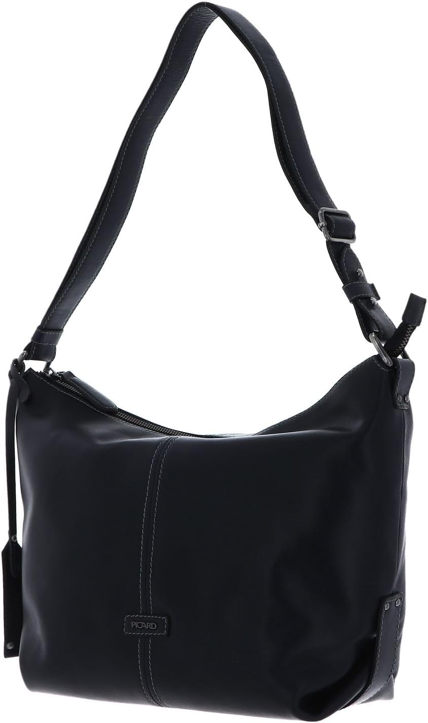 Picard Damen Shopper ETERNITY aus Wasserbüffelleder | mit Reissverschluss | Shopper | Alltag M Navy,