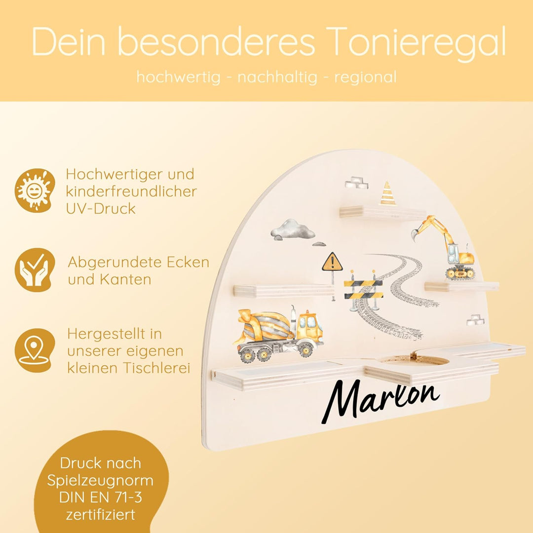 Personalisiertes Tonie Regal für Kinderzimmer - Magnetisches Toniebox Regal für Toniebox & Figuren m