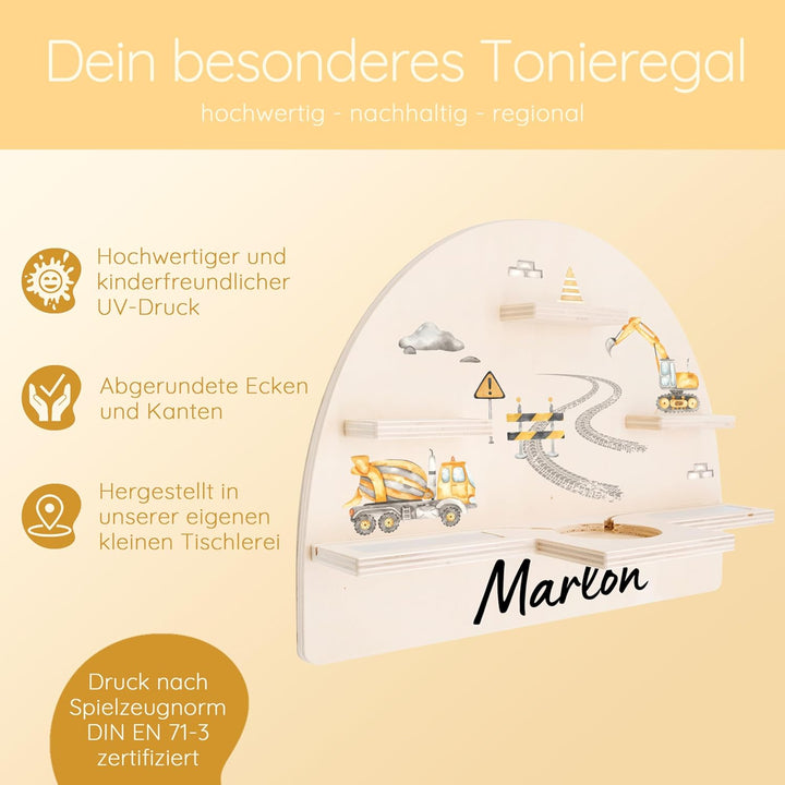Personalisiertes Tonie Regal für Kinderzimmer - Magnetisches Toniebox Regal für Toniebox & Figuren m